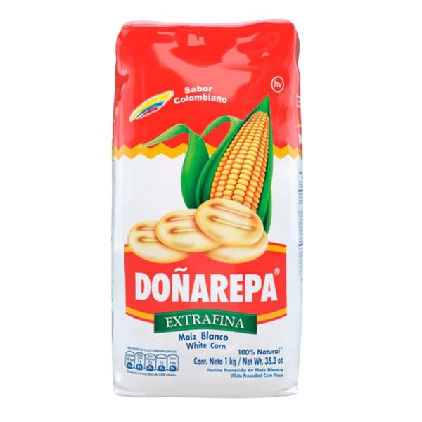 White Corn Flour Doñarepa (1kg) - Harina blanca doña arepa