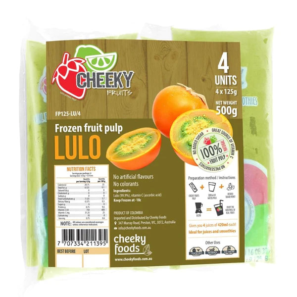 Pulpa de Fruta de Lulo Pack of 5 (500g)
