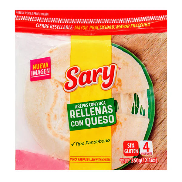 Arepa de yuca rellena con queso - 350g gluten free - cassava Arepa Filled with Cheese