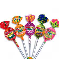 Bon Bon Bum Lollipop with Gum Mixed Flavours Colombina X unid