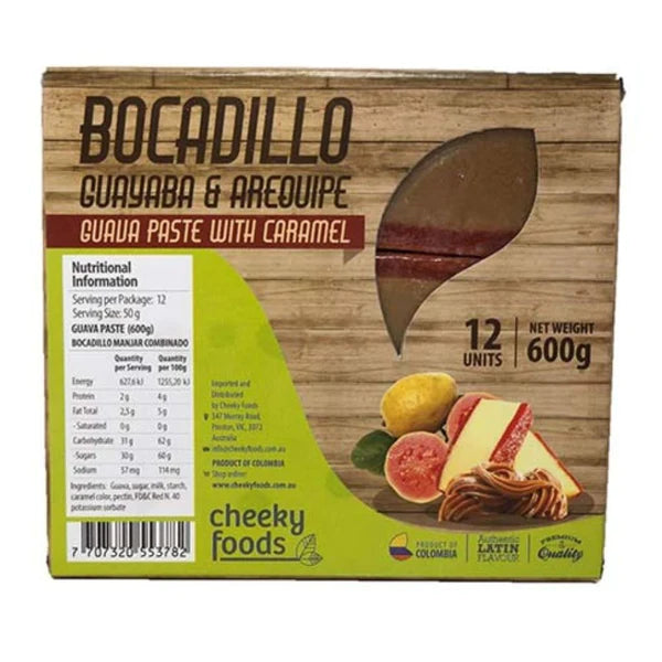 Bocadillo Combinado Guava Paste with Milk Caramel Pack of 12 Cheeky Foods (600g) / Bocadillo combinado