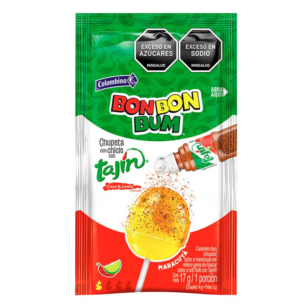 Passion Fruit - Bon Bon Bum Lollipop with Tajin (17g)