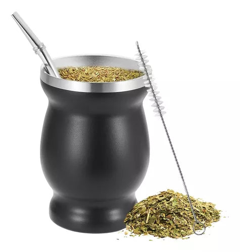 Mate + Bombilla + Cepillo limpia bombilla