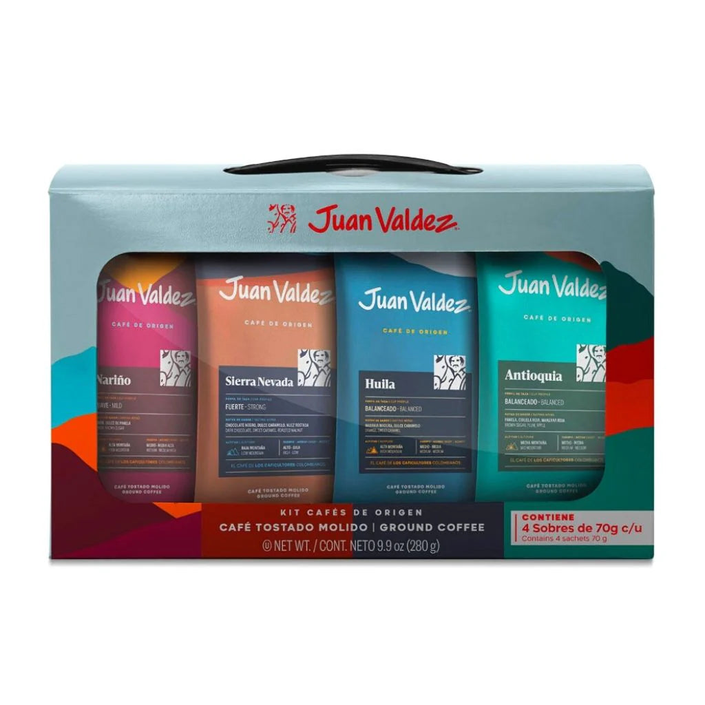 Origin Ground Colombian Coffee Juan Valdez Kit of 4 Sachets (280g)